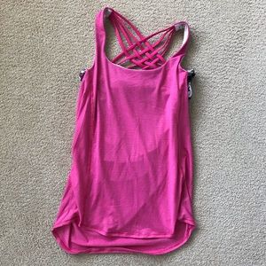 Lululemon Free To Be Wild tank 6 pink and black